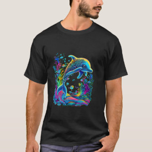Cute Colorful Zee Life Dolphin T-shirt