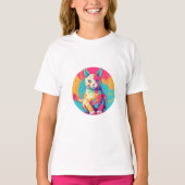 cute colorfull cat design  t-shirt (Voorkant)