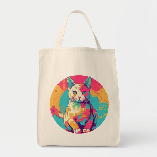 cute colorfull cat design  tote bag (Voorkant)