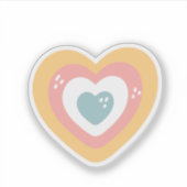 Cute Colorfull Heart Sticker (Voorkant)