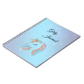 Cute, Colorfyl, RegenboogUnicorn, Star Night Notitieboek (Linkerzijde)