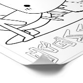 Cute Coloring Bugs Grasshopper Name Poster (Hoek)