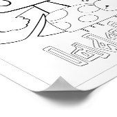 Cute Coloring Bugs Lady Bug Poster (Hoek)