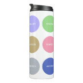Cute Colors met Hex Codes Designer tumbler Thermosbeker (Geroteerd rechts)