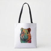 cute colour full hamster art design tote bag (Voorkant)