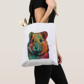 cute colour full hamster art design  tote bag (Dichtbij)