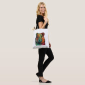 cute colour full hamster art design  tote bag (Op model)