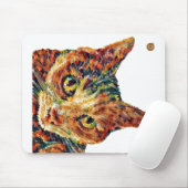 Cute Colourful Cat Mouse mat Muismat (Met muis)