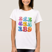 Cute Colourful Numbers Maths T Shirt for Kids (Voorkant)