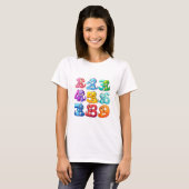 Cute Colourful Numbers Maths T Shirt for Kids (Voorkant volledig)