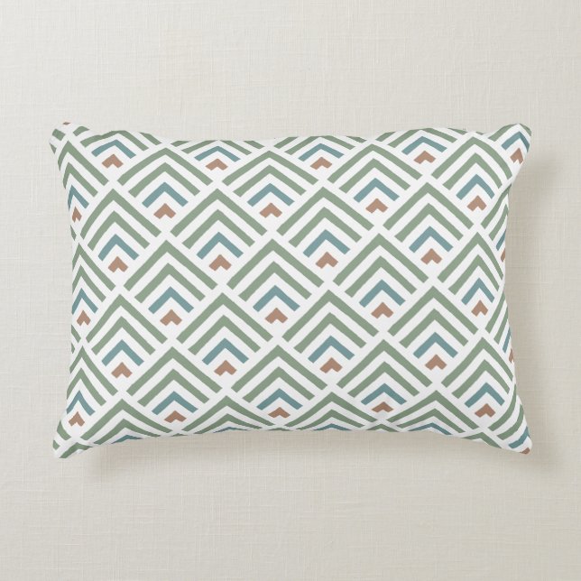 Cute-combinatie Chevron-patroon groen Accent Kussen (Voorkant)