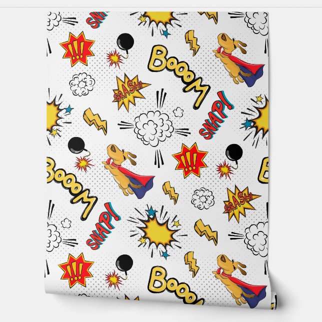 Cute Comic Pattern kids Behang (Afrollen)