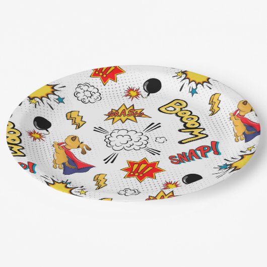 Cute Comic Pattern  Papieren Bordje (Gekanteld)