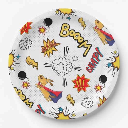 Cute Comic Pattern Papieren Bordje (Voorkant)