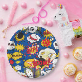 Cute Comic Pattern  Papieren Bordje (Feest)