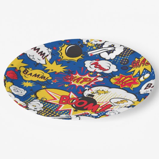 Cute Comic Pattern  Papieren Bordje (Gekanteld)