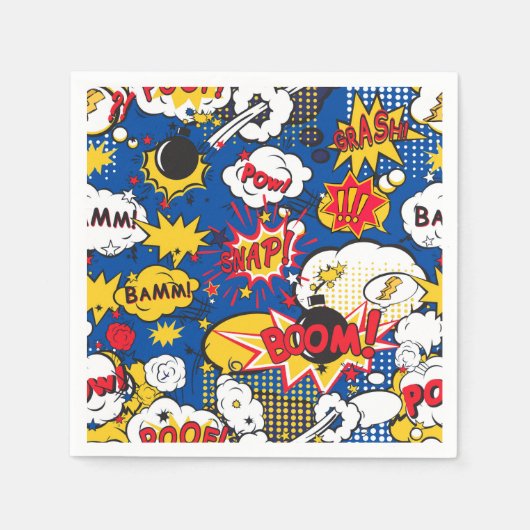 Cute Comic Pattern  Servet (Voorkant)