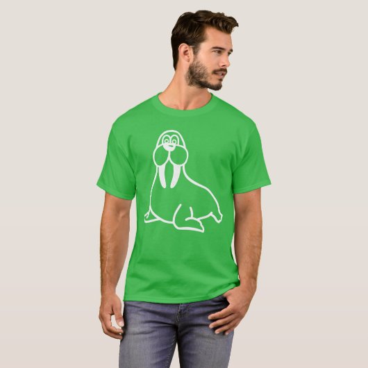 Cute comic walrus gift t-shirt (Voorkant volledig)