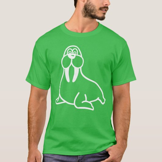 Cute comic walrus gift t-shirt (Voorkant)