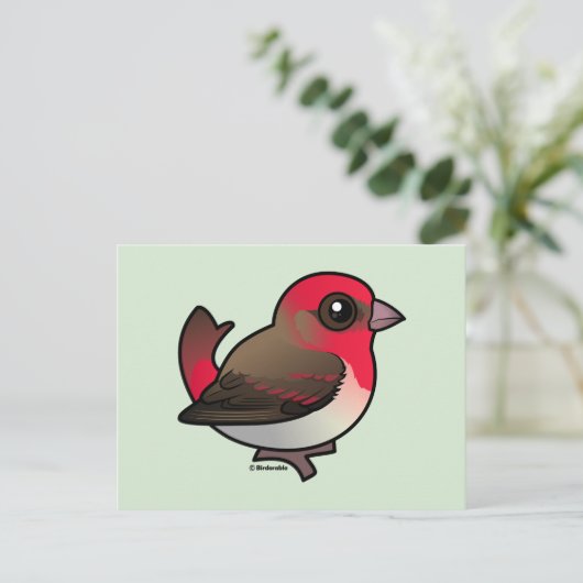 Cute Common Rosefinch Briefkaart (Staand voorkant)