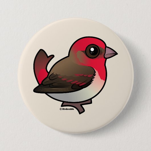 Cute Common Rosefinch Ronde Button 7,6 Cm (Voorkant)