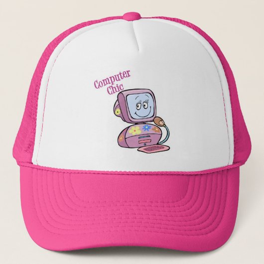 Cute Computer Chic Design Trucker Pet (Voorkant)