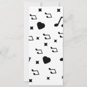 Cute Concert Music Ticket Style Kaart (Achterkant)