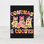 Cute Conchas And Cucuys Ghost Funny Mexican Hallow Kaart (Voorkant)