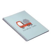 Cute Concrete Mixer Illustratie Aangepast Notitieboek (Rechterzijde)