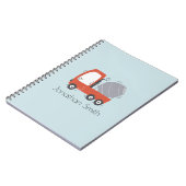 Cute Concrete Mixer Illustratie Aangepast Notitieboek (Linkerzijde)
