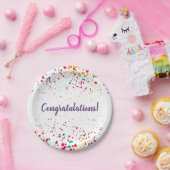 Cute Confetti Afstuderen Bord (Feest)