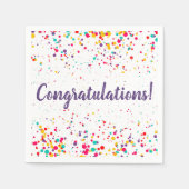 Cute Confetti Afstuderen Napkin Servet (Voorkant)