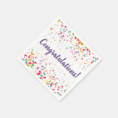 Cute Confetti Afstuderen Napkin Servet (Hoek)