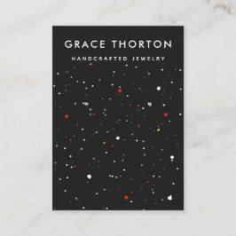 Cute Confetti Earring Jewelry Display Kaart Visitekaartje