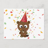 Cute Confetti Party Beaver Briefkaart (Voorkant)