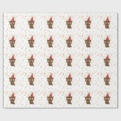 Cute Confetti Party Beaver Cadeaupapier (Vlak)