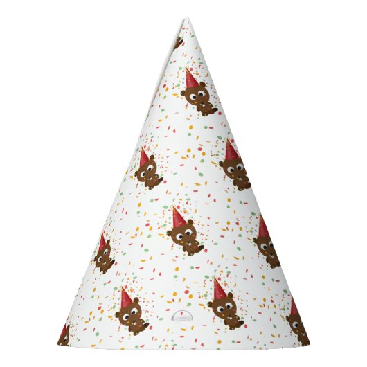 Cute Confetti Party Beaver Feesthoedjes (Links)
