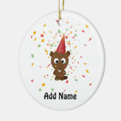 Cute Confetti Party Beaver Keramisch Ornament (Links)