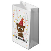 Cute Confetti Party Beaver Klein Cadeauzakje (Voorkant Gekanteld)