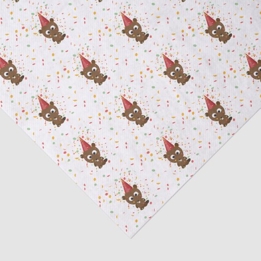 Cute Confetti Party Beaver Tissuepapier (Detail)