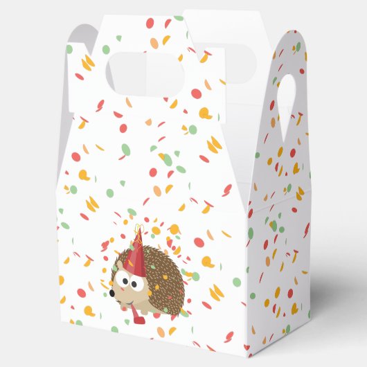 Cute Confetti Party Hedegel Bedankdoosjes (Geopend)