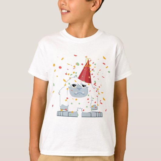 Cute Confetti Party Yeti T-shirt (Voorkant)