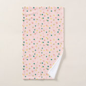 Cute Confetti Polka Dots Pattern Blush Green Bad Handdoek (Handdoek)