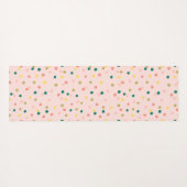 Cute Confetti Polka Dots Pattern Blush Green Yogamat (Achterkant (horizontaal))