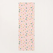 Cute Confetti Polka Dots Pattern Blush Green Yogamat (Achterkant)
