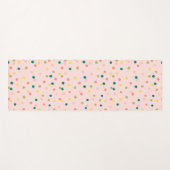 Cute Confetti Polka Dots Pattern Blush Green Yogamat (Voorkant (horizontaal))