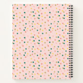 Cute Confetti Polka Dots Pattern Blush Sketchbook Notitieboek (Achterkant)