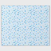 Cute Confetti Polka Dots Pattern in Blue Cadeaupapier (Vlak)