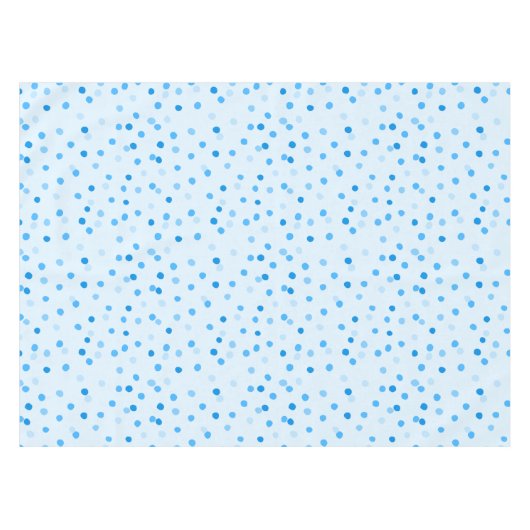 Cute Confetti Polka Dots Pattern in Blue Tafelkleed (Voorkant (Horizontaal))