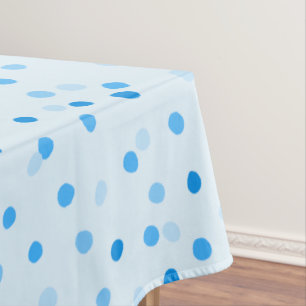 Cute Confetti Polka Dots Pattern in Blue Tafelkleed